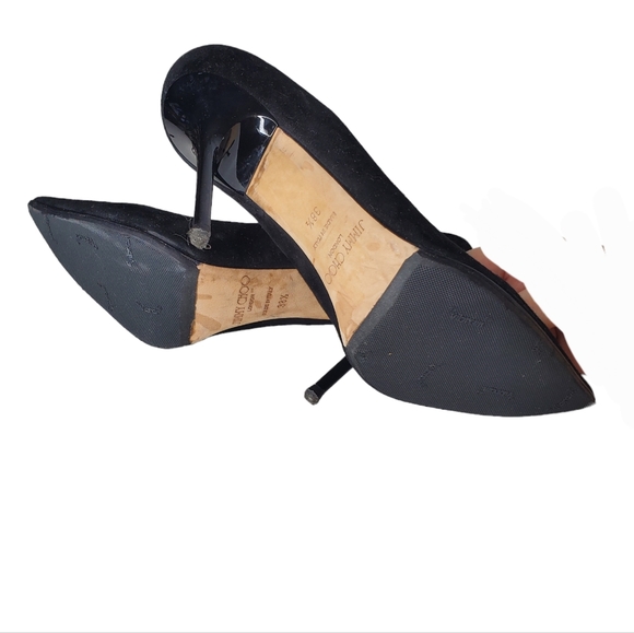 JIMMY CHOO Romy 100 Black Suede Stiletto Pump Heels Pointy Toe EU 38.5 Romy 100 - Picture 8 of 9